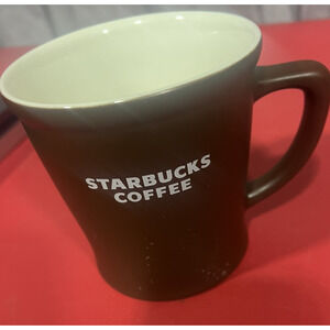 Starbucks Brown Coffee Mug 16oz 2008 Matte Finish Ceramic Collectors Cup